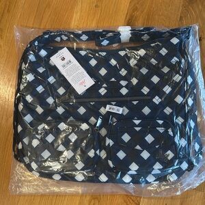 Lug Zipliner, Gingham Navy, Brand New